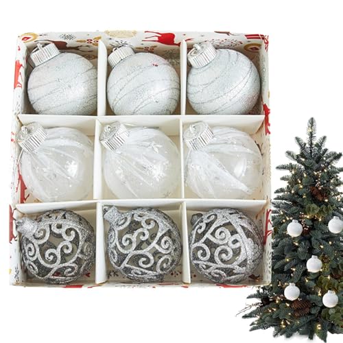 Boules de décoration d'arbre de Noël ensemble boîte de 9 ornements - 7