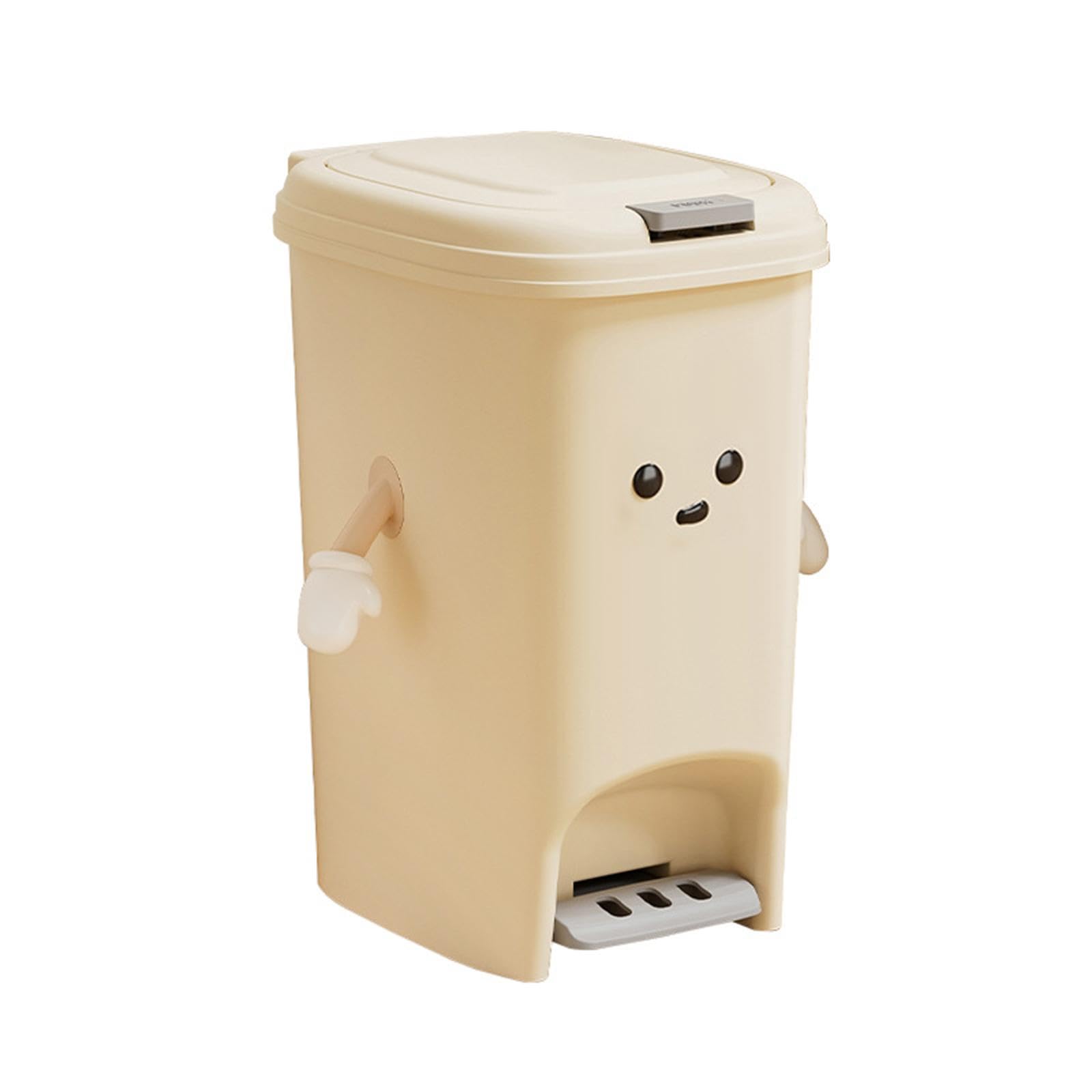 Fenteer Papelera con Pedal para pisar Papelera Papelera Rectangular Papelera con Pedal Papelera para Sala de Estar Estudio Hogar, 20l