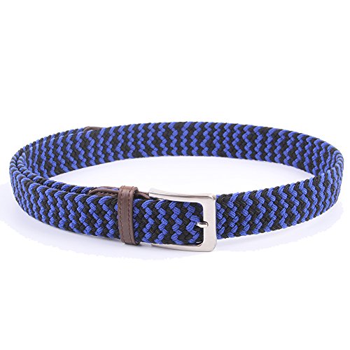 Image of Canvas Elastic Fabric Woven Stretch Multicolored Braided Belts