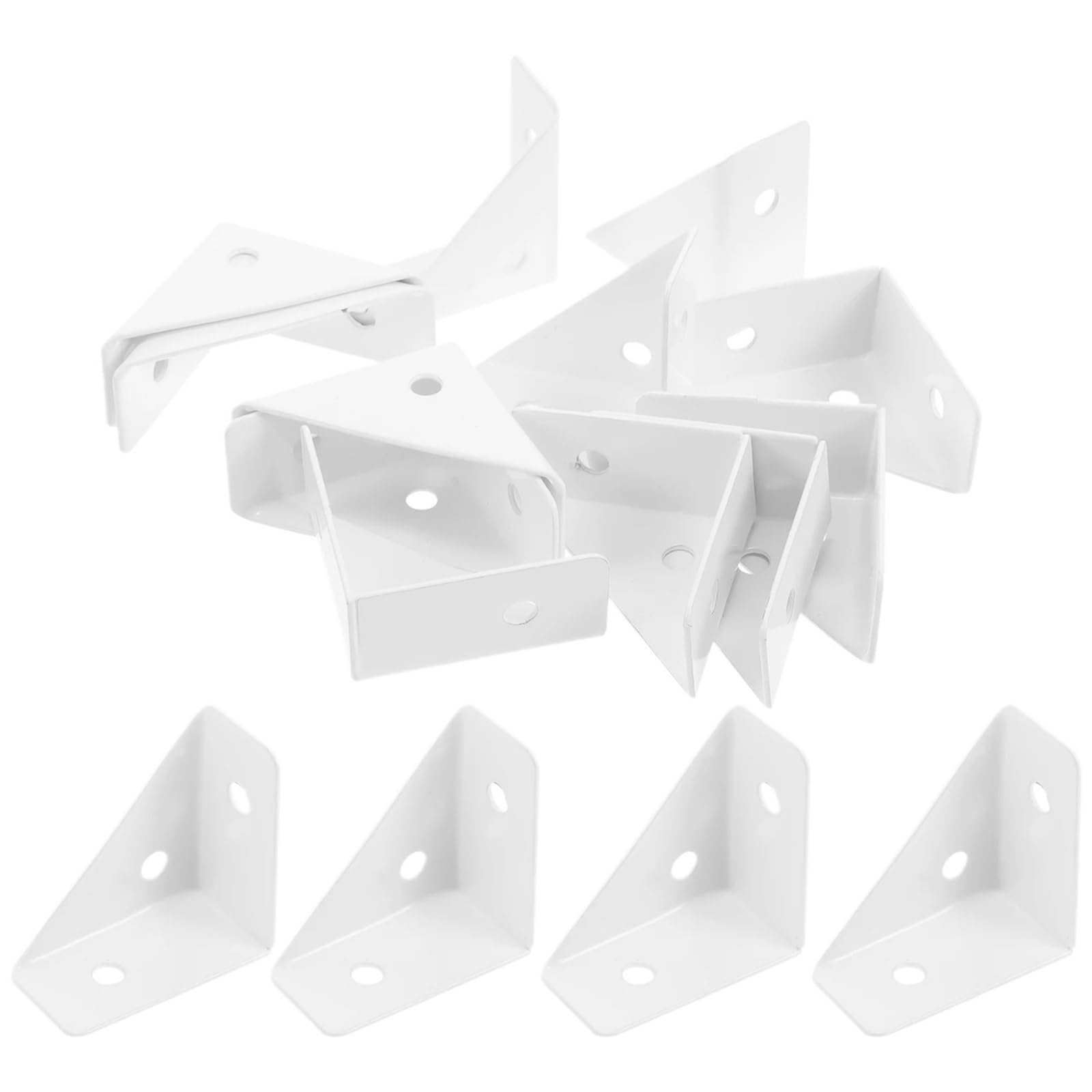 Gonehyu 50Pcs Corner Bracket 30/50/100Pcs Small Right Angle Brackets Furniture Hardware Supports 90 Degree Corner Braces Triangle Shelf Bracket(50Pcs)
