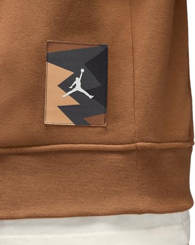 Nike Jordan Flight MVP Men's Fleece Pullover Hoodie (US, Alpha, Large, Regular, Regular, Standard, Light British Tan/Sail 281)3