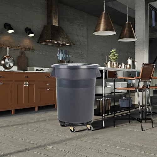 Caneca de Basura Exterior 32 Galones con Ruedas Negra miniatura 7