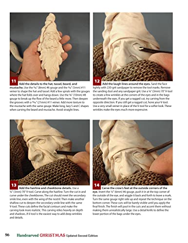 Handcarved Christmas, Updated Second Edition: 40 Beginner-Friendly Projects for Santas, Ornaments, Angels & More (Fox Chapel Publishing) Woodcarving Compilation from Woodcarving Illustrated Magazine - Image 5