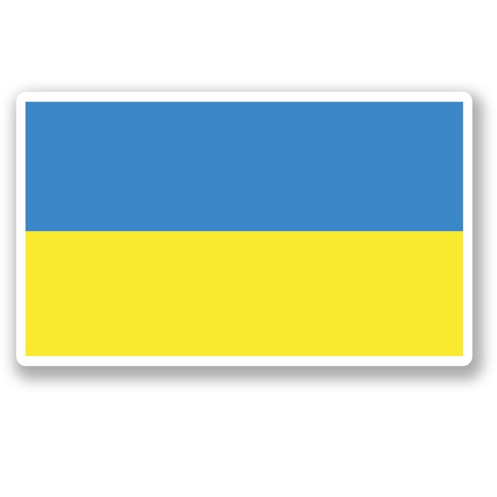2 x 10cm/100mm Ukraine Flag Window Cling Sticker Car Van Campervan Glass #5309