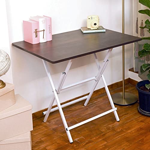 Faburaa Engineered Wood Tablista Foldable Table For Home And Office, 2 Seater Dining Table (Dark Brown, 36X24 Inch)