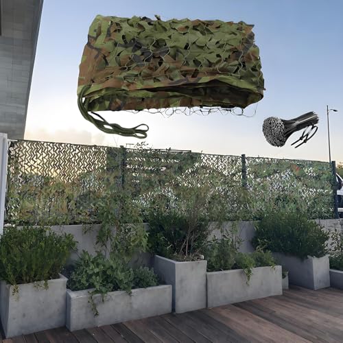 Genérico Malla De Camuflaje Militar, Red Camuflaje Sombra Exterior, 1m 2.5m 3.5m 4m 5.5m 6.5m 7m 8.5m 9m 10m Toldos Terraza Red De Sombra De Jardín, Protección Solar Toldos(1x7.5 M)