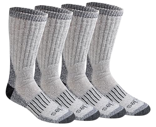 Dickies Men's Heavy Weight Wool Blend Thermal Crew Socks, (2, 4 Pairs)