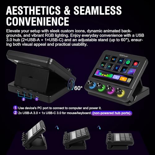 Image of Macro Pad, Streaming Deck Stream Controller Soundboard Keypad, Programmable Keys USB Shortcut Keyboard for Gamer Streamer, Audio Mixer for OBS, YouTube, Office Desk Setup, PC, Mac
