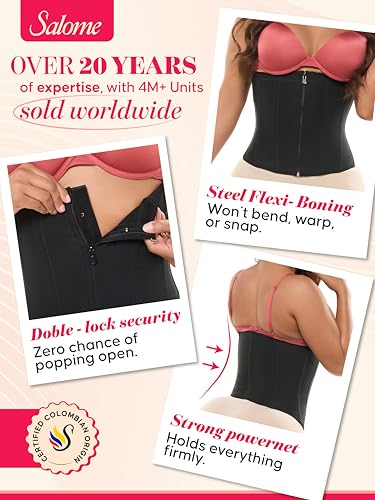 Image of Salome Colombian Waist Cincher Fajas Colombianas Moldeadoras | Underbust Corset Waist Trainer for Women | Faja Corset