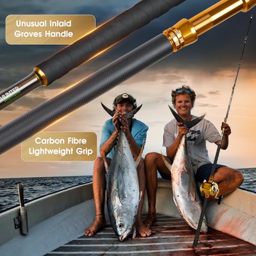 Caña de pescar TRHUNTER BK TROLLING ROD 6 feet para trolling en agua salada miniatura 3