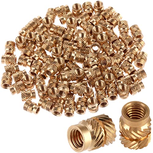 100Pcs Threaded Inserts 3D Printing Brass Nuts M3 Heat Set Inserts M3 Threaded Insert Knurled Nuts Heat Set Insert Thread Knurled Heat Brass Nut For 3D Printing Parts Laptop #TOP26