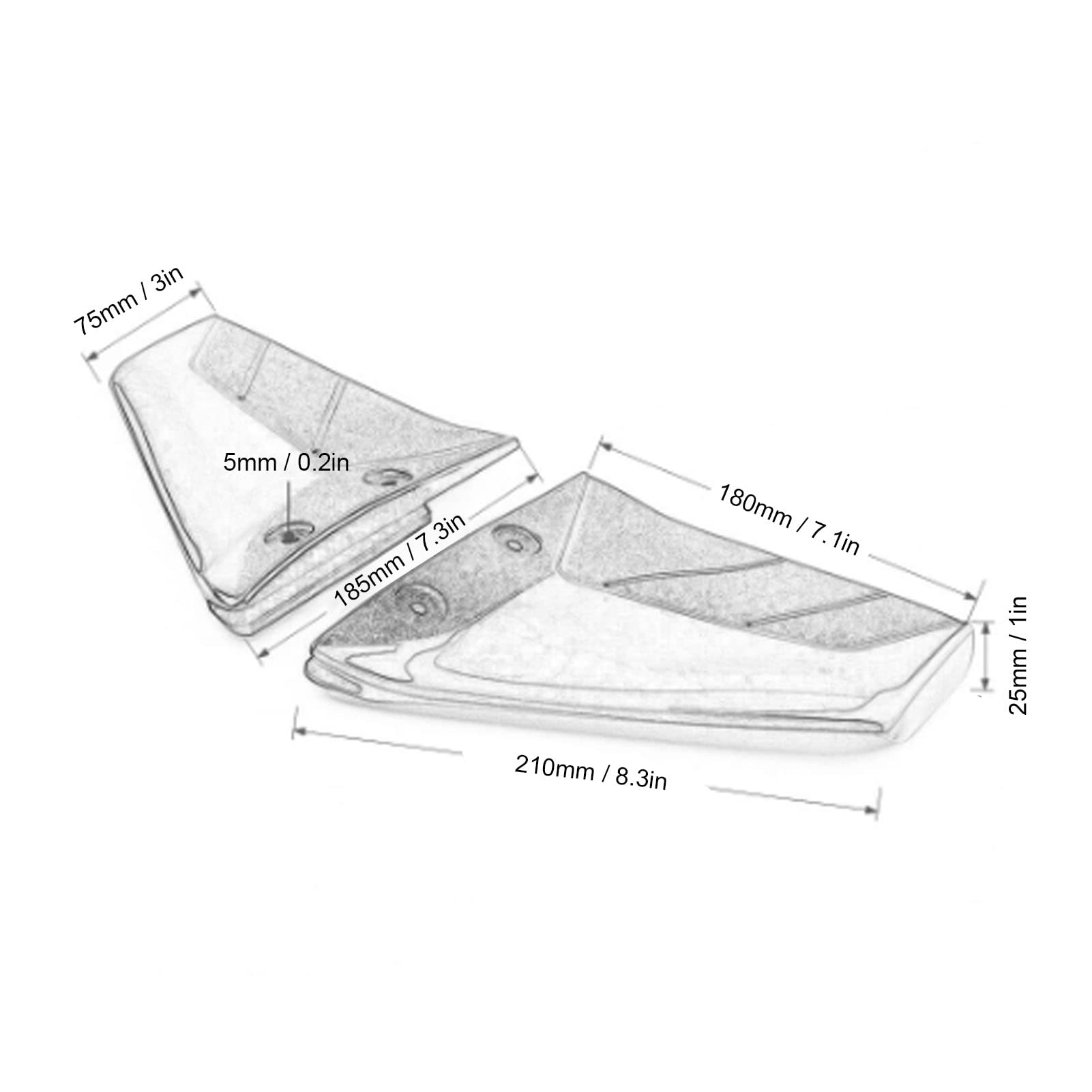 Hydro-stabilizzatore Aliscafo Stile Stingray per Fuoribordo 4‑50HP Aliscafo in Plastica ABS Stampata Resistente Ai Raggi UV Marine, Parti del Motore della Barca