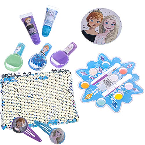Townley Girl Disney Frozen 2 Ultimate Makeover Set With Over 20 Pieces, Including Lip Gloss, Nail Polish, Press-On Nails, Nail Stickers And Reversible Sequin Bag, Ages 3+ #TOP3