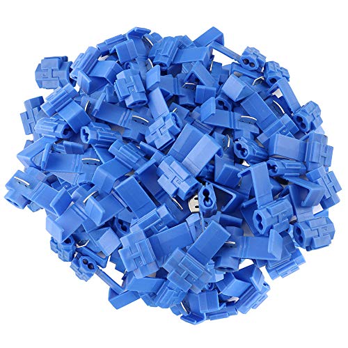 FULARR 50Pcs Abzweigverbinder, Stromabzweiger Set, Stromdiebe Schnellverbinder, Kabelabzweiger Quickverbinder, Klemmverbinder, für Kabelquerschnitt 1,0-2,5mm² / 18-14 AWG  Blau