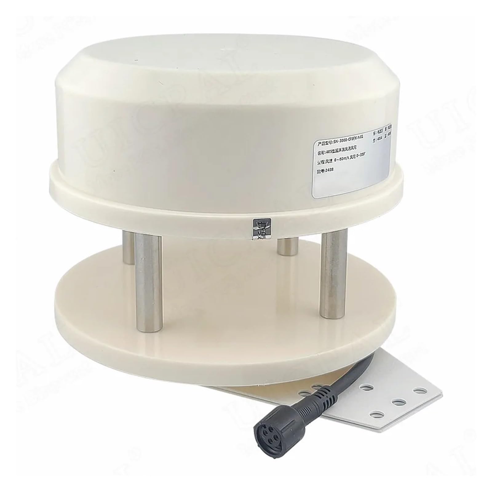 0-60m/s Ultrasonic Wind Speed Wind Direction Sensor Module 360° Integrated Weather Station Transmitter Anemometer(4-20MA)