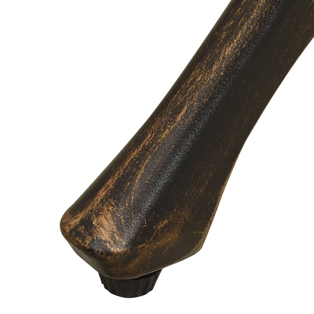 Générique Tavolo Da Giardino Alluminio Casting 90x90x74 cm Bronzo | Con Foro Ombrellone, 4 Piedi Separati, Design Cavo, Per Caffè Tè Esterno