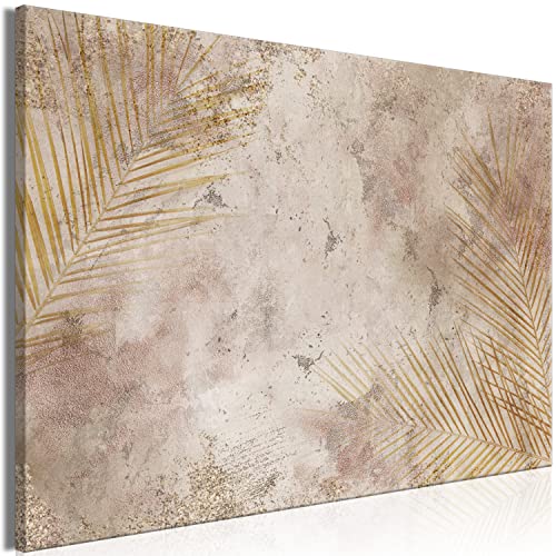 artgeist Acoustic Canvas Wall Art Print Tropical Leaves 35x24 in - 1pcs Picture with Acoustic Foam Sound Print Artwork Room Acoustics Soundproofing Plants Nature Botanical b-A-10134-b-a