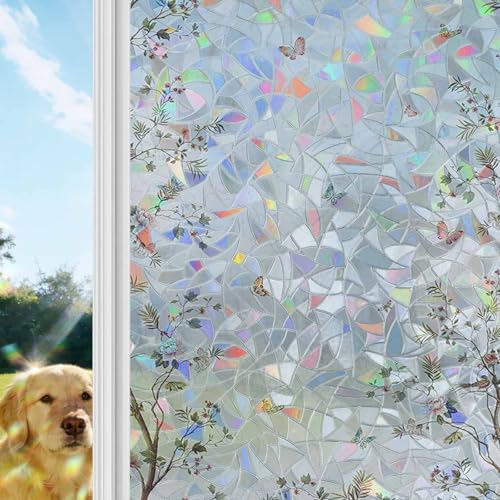 Vinilo decorativo de ventana Rainbow Flowers 79 x 18 in miniatura 1