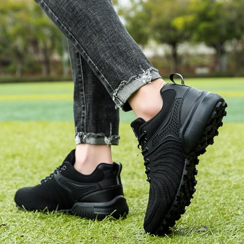 Image of Men's Trail Running Shoes Lightweight Breathable Walking Hiking Sneakers Outdoor Athletic Tennis Cross Training Shoes