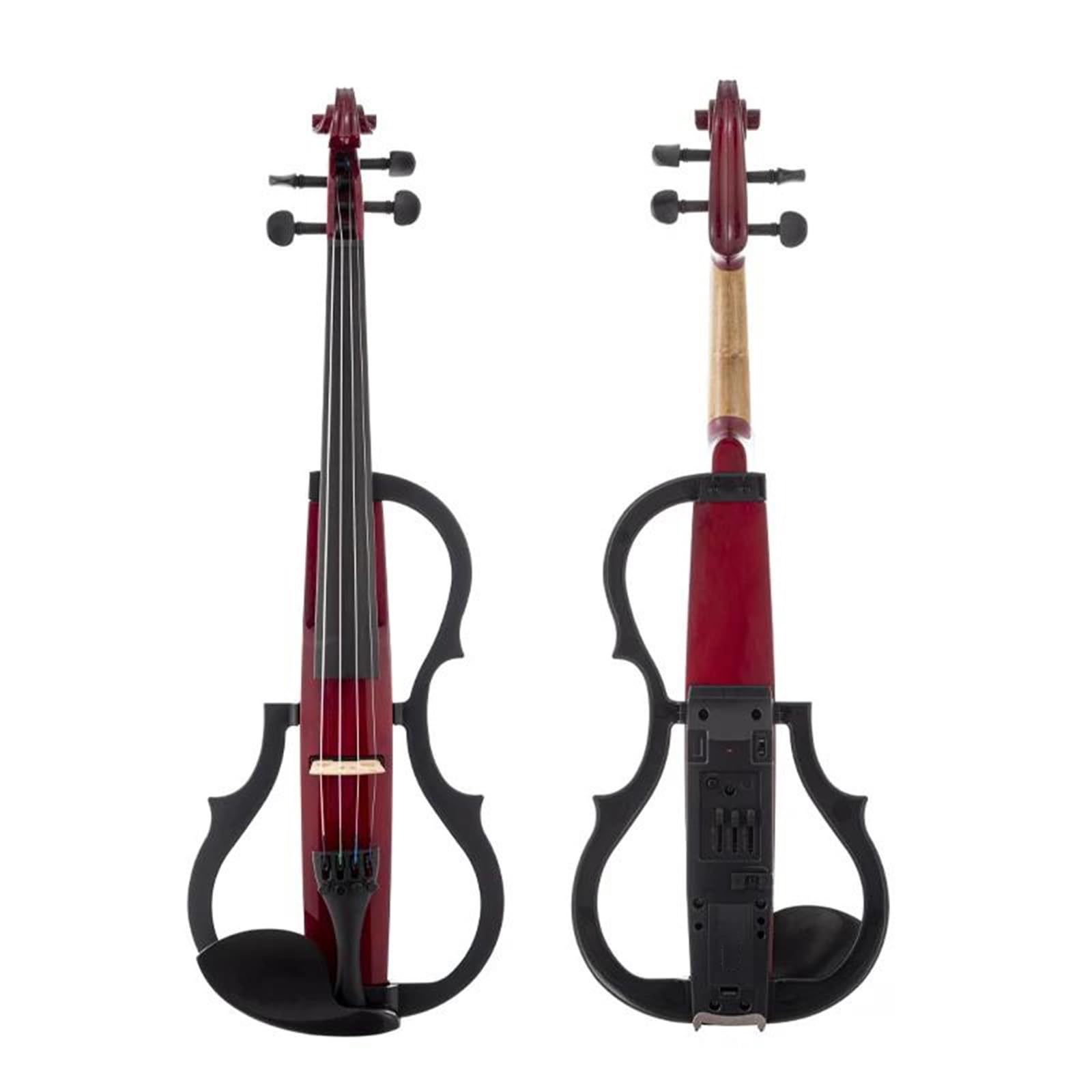 Kit Di Violino Professionale Violino Elettrico Rosso Per Principianti 4/4 3/4 1/2 1/4 Violino Elettrico Fatto A Mano