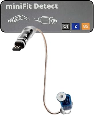 Wire for Oticon Hearing Aid miniFit Receiver Type 85, Size 2 Left(Blue) - Compatible with Oticon Intent and Bernafone Encanta Hearing Aid Supplies - 1 PCS
