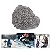 Surblue Unisex Ladies Warm Knit Mink Cashmere Winter Pure Color Earmuffs with Fur Earwarmer, Adjustable Wrap,Deep Gray,Large