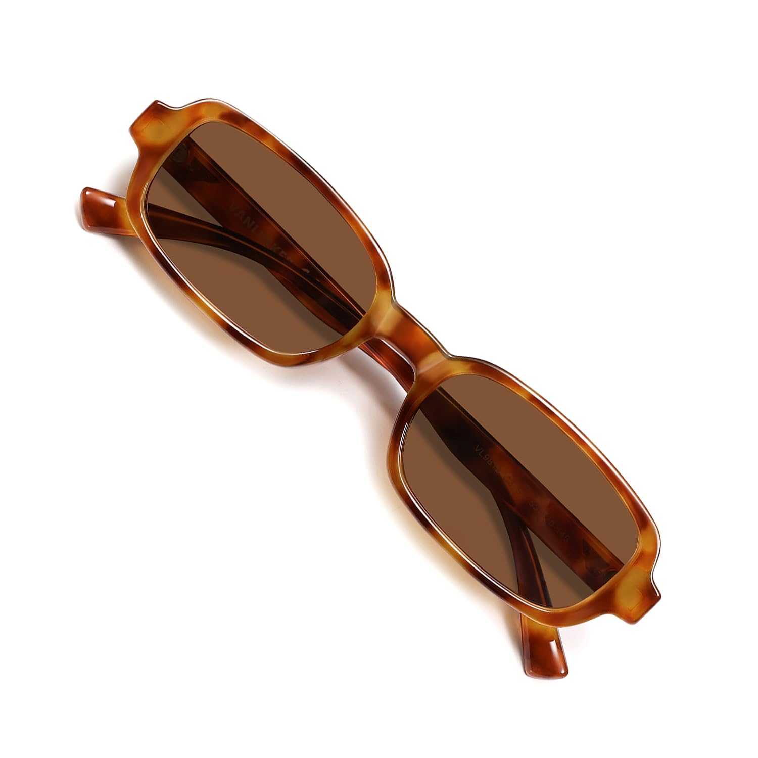 Retro Rectangle Polarized Sunglasses for Women Men Small 90s Style Vintage Trendy Narrow Rectangular Frame VL9813-image-20