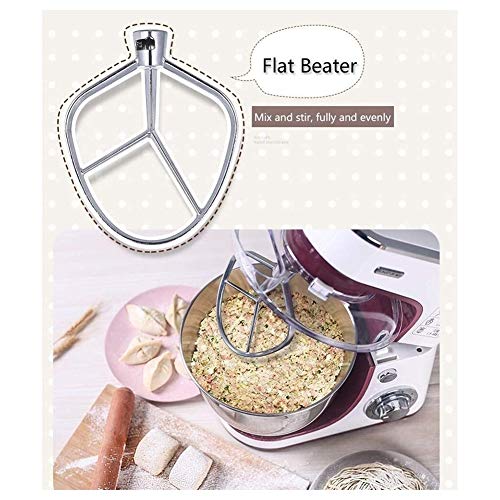 GAOTTINGSD Küchenmaschine Rührgerät Stehen Food Mixer Mit 4.2L Edelstahl-Schüssel Mit Transparent Splash-Schutzhülle 6… – Bild 3