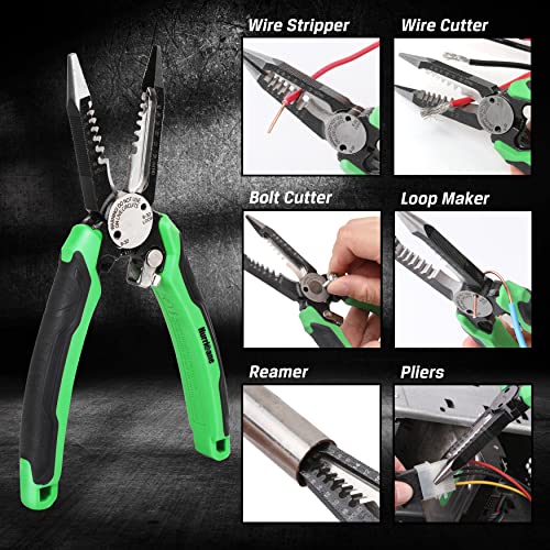 image for HURRICANE 6-in-1 Wire Stripper, Wire Cutter, Wire Strippers Tool, Wire