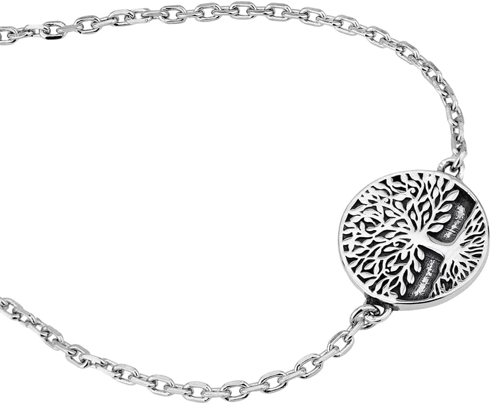 Vanbelle Sterling Silver Jewelry - Oxidized and Rhodium Plated with 925 Stamp - Tree of Life Bracelet - Beautifully Handmade for Men and Women - 16.5cm Long + 2.5cm Extender - Image 2