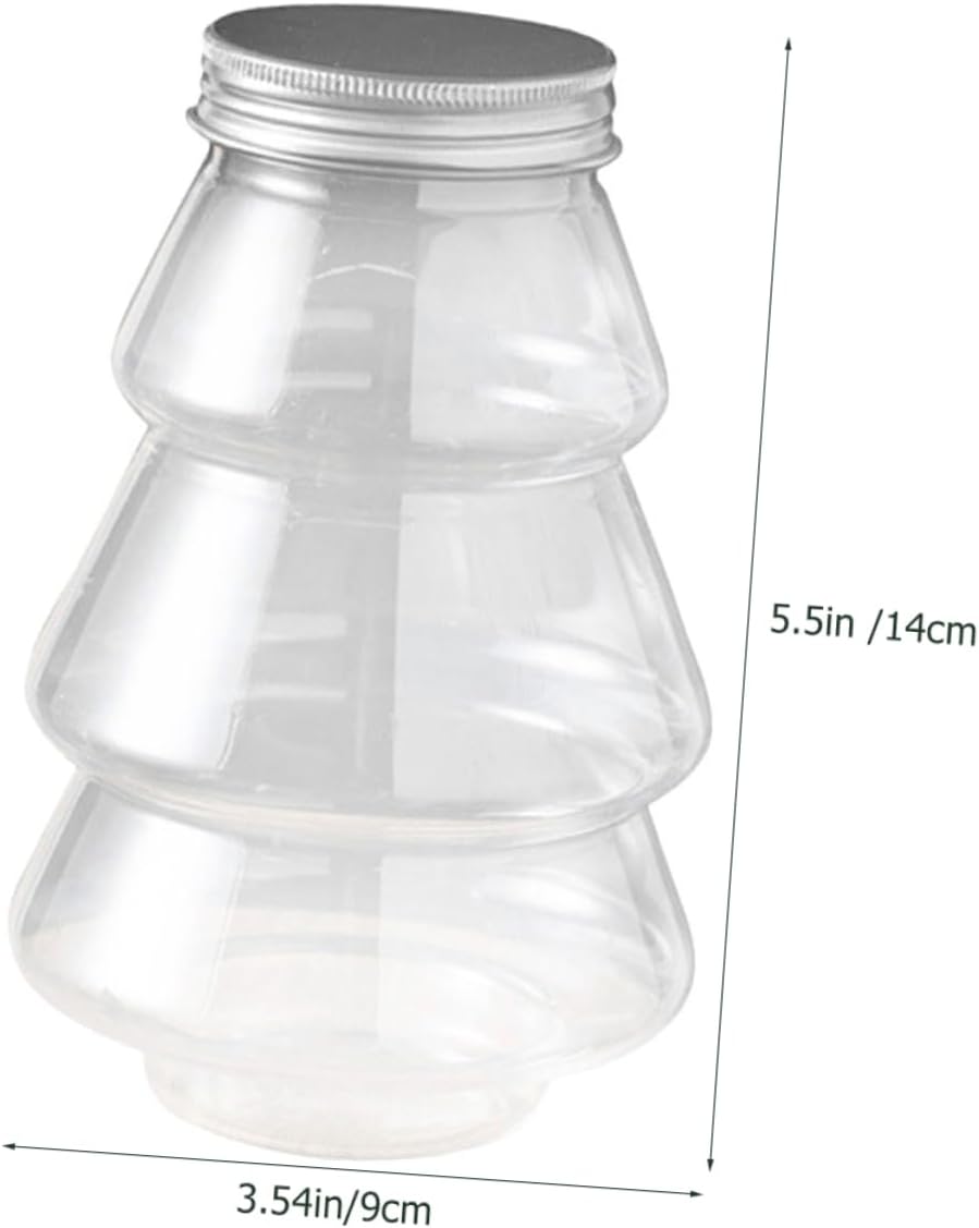 12pcs Refillable Christmas Tree Candy Jars Beverage Containers for for Boys and Girls Snacks and Festive Decorations