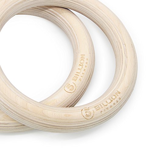 image for 5BILLION FITNESS Wooden Gymnastic Rings 1.25
