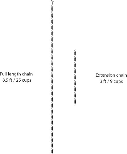 Miniatura 3 de Rain Chains Direct - Extensión de Cadena de Lluvia Channel Link - 3 Pies - Recubrimiento de Polvo Negro de Aluminio Duradero - Extiende las Cadenas