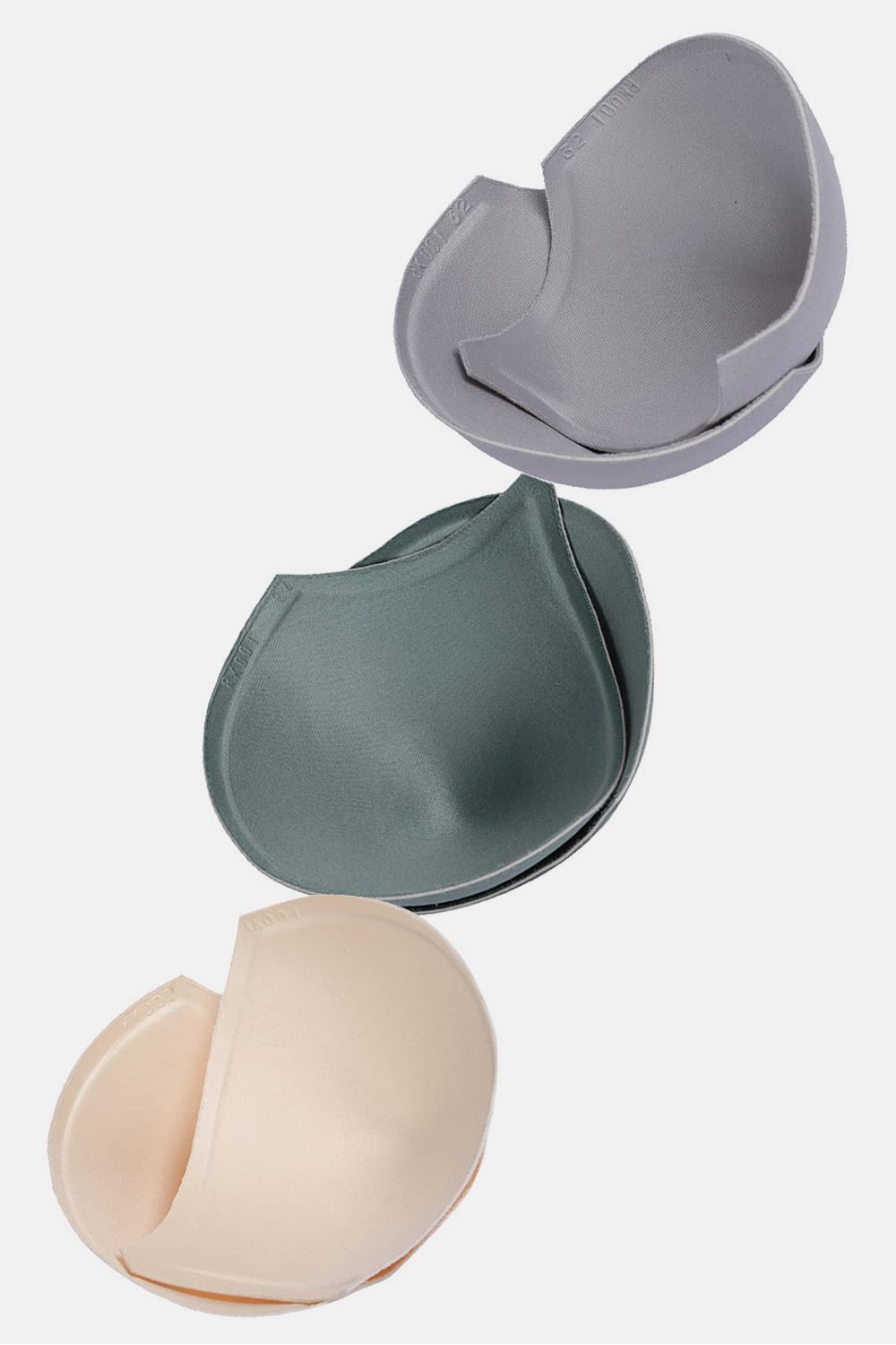 Women's Polyester Full Cup Enhancer Foam Bra Insert Pad RK001 (Pack of 3 Pair)