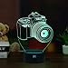 3D Illusion Lamp Camera Night Light for Kids Toy Toddlers Illusion Birthday Gift LED Desk Table Lamp Optical Effect Lights Remote Control Touch and Holiday Birthday Christmas Gift