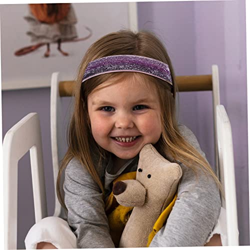 balacoo 4Pcs Sequins Sports Headband for Kids Stretchy Elastic Hairband Anti-Skid Exercise Head Wrap for Boys and Girls for Running and Sports Activities4