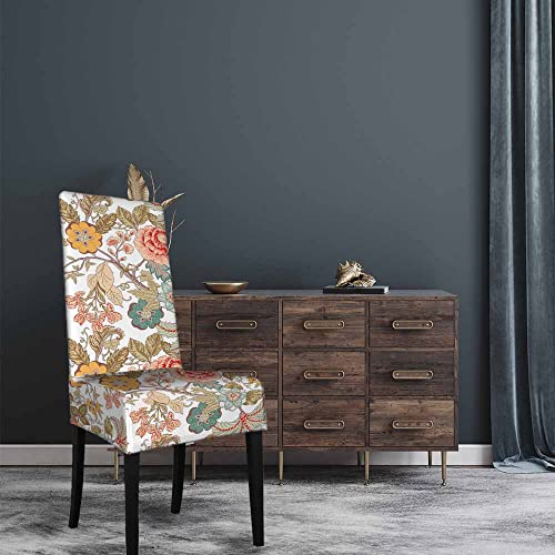Numland Fantasy Flower Chair Cover For Kitchen Elegant Blossom 100% Polyester,Hotel,Restaurant,Ceremony,Banquet Universal Size（1Pc） #TOP1