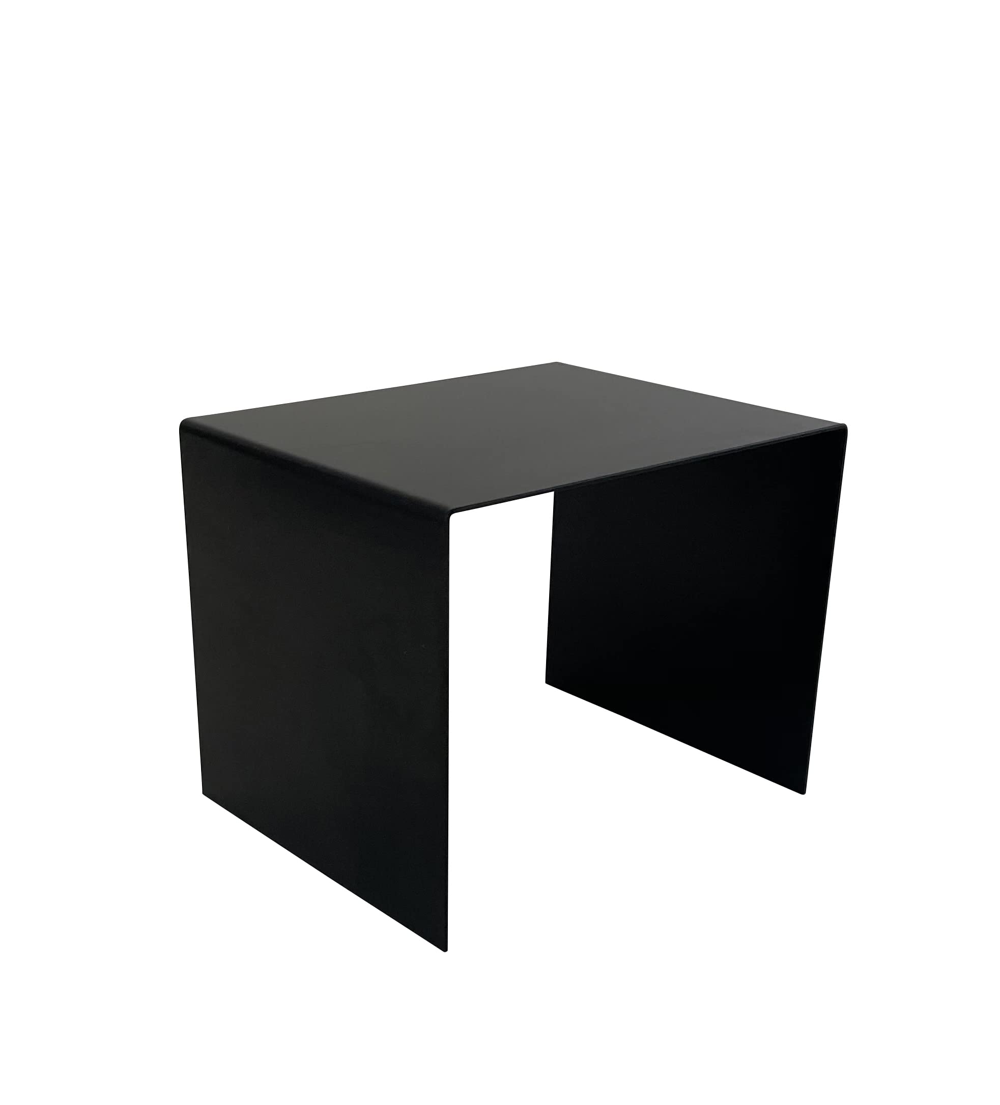 Buchstütze, Mini-Podest, Ablage, Ordnungshelfer | 20,5 x 26 x 20,5 cm | Metall | Schwarz matt RAL 9005 | Made in Germany
