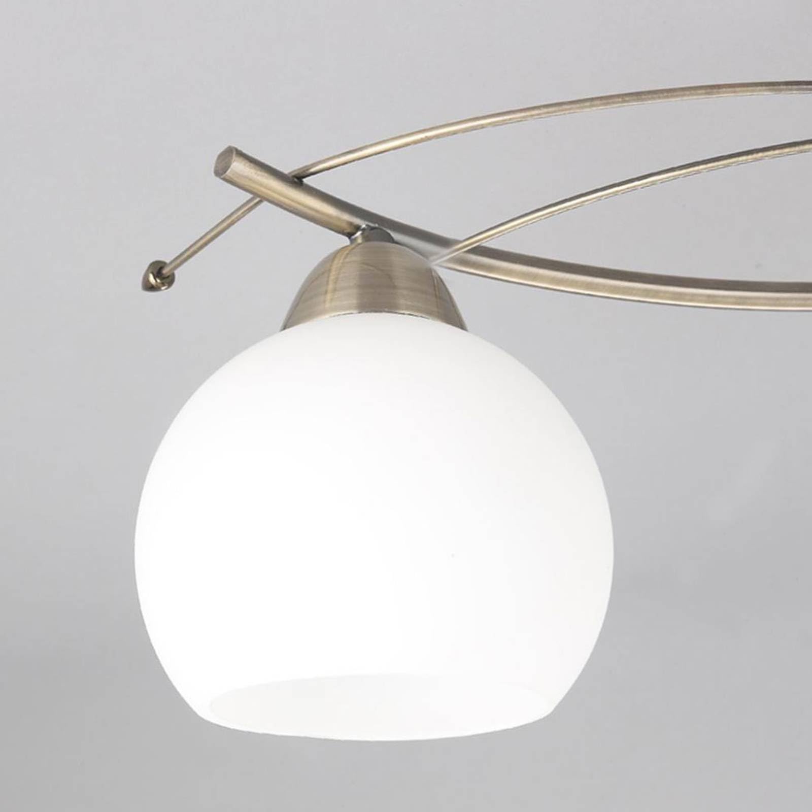Lindby Plafonnier Leanda à intensité variable (Moderne) en Bronze Verre e. a. pour Salon & Salle manger (à 4 lampes, E14) Luminaire Lampe Plafond Eclerage Eclairage
