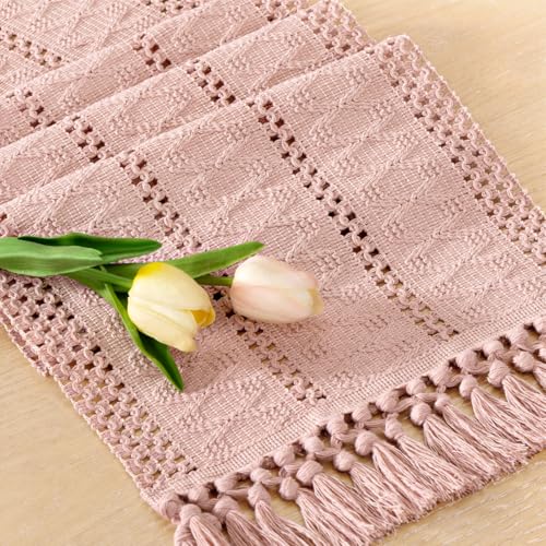Boho Table Runner Fall Farmhouse Rustic Dining Dresser Scarf Home Decor