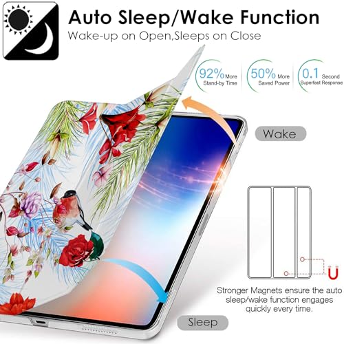 Image of DuraSafe Cases for iPad Pro 12.9 inch 4th Gen 2020 Cover A2229 MY2H2LL /A MY2J2LL /A A2069 MXAT2LL /A MXAV2LL /A MXAU2LL /A MXAW2LL /A A2233 MY3K2LL /A MY3J2LL /A MXFY2LL /A MXG12LL /A MXFX2LL /A - Flowers