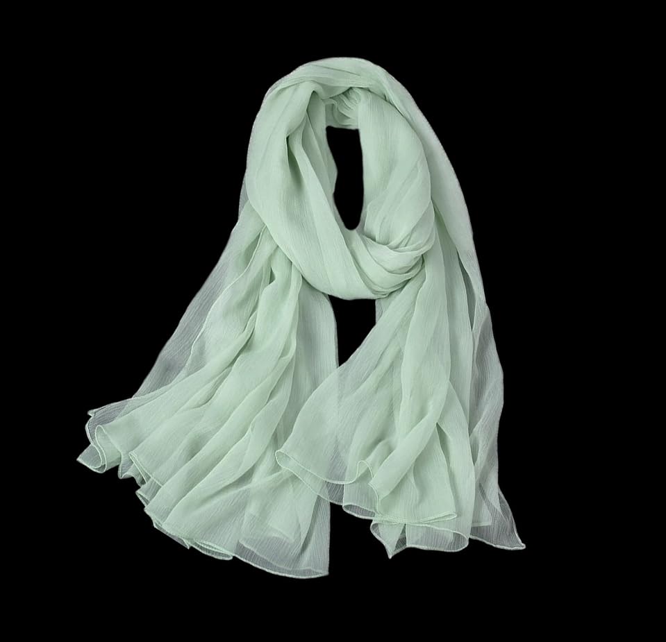 Lina & Lily Crinkled Chiffon Women's Scarf Shawl Wrap Spring Summer Sheer Silky Featherlight2