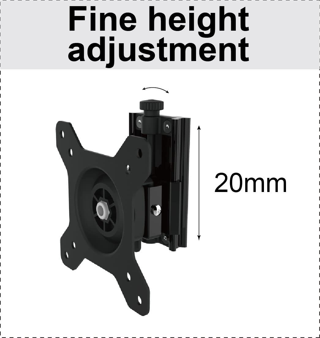HFTEK - Braccio monitor da scrivania quattro staffa di supporto per 4 schermi da 15" a 27" con VESA 75/100 (MP240C-N)