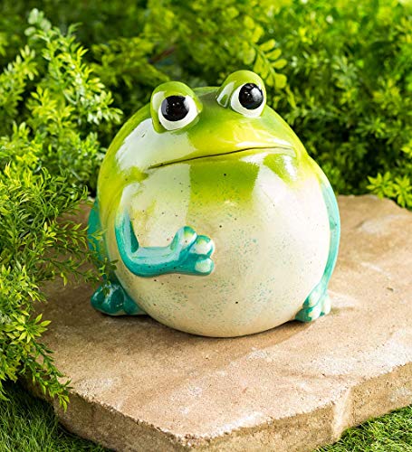 Wind & Weather Big Belly Ceramic Frog - Thumbnail 4