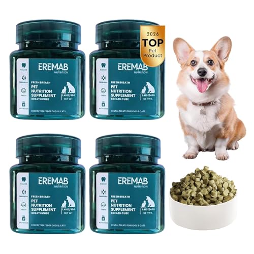 Image of 4 Pack Dental Chews for Dogs, Freeze Dried Dog & Cat Treats to Help Clean Teeth & Freshen Breath,Supports Gum & Oral Health, Daily Oral Care Treats for Cats and Dogs