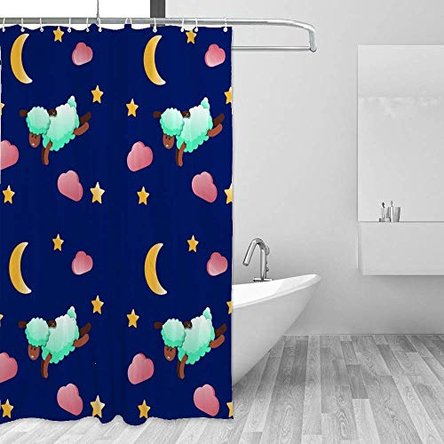 Rideau de douche en polyester de qualité supérieure moderne 12 crochets - 5