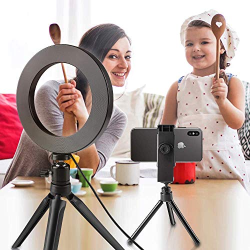Anel de luz de LED para selfie, luz circular de LED de 15 cm, luz de câmera de vídeo LED, lâmpada de