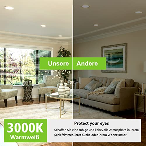 Faretto da incasso a LED piatto 6W IP44 bianco