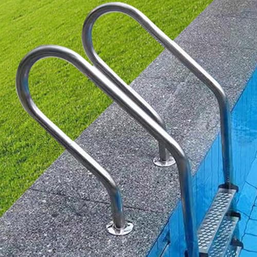 Escalera para piscina 3 pasos con estructura de acero inoxidable miniatura 6