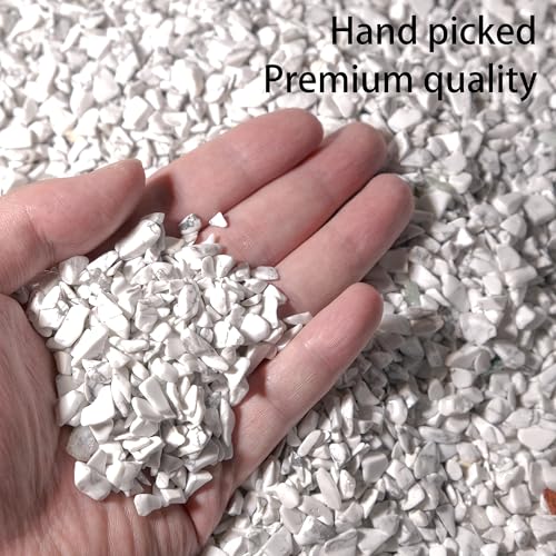 Image of Howlite Chips Bulk 2lbs, 2400+ Pieces, 5-8mm Natural Gemstones